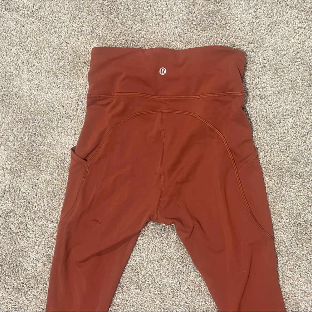 Lululemon Rust Leggings with Pockets